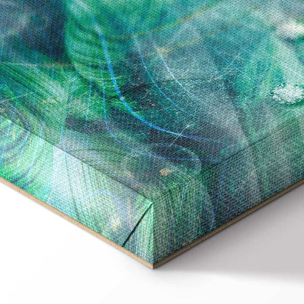 Quadro - Turquoise Leaves (1 Part) Wide