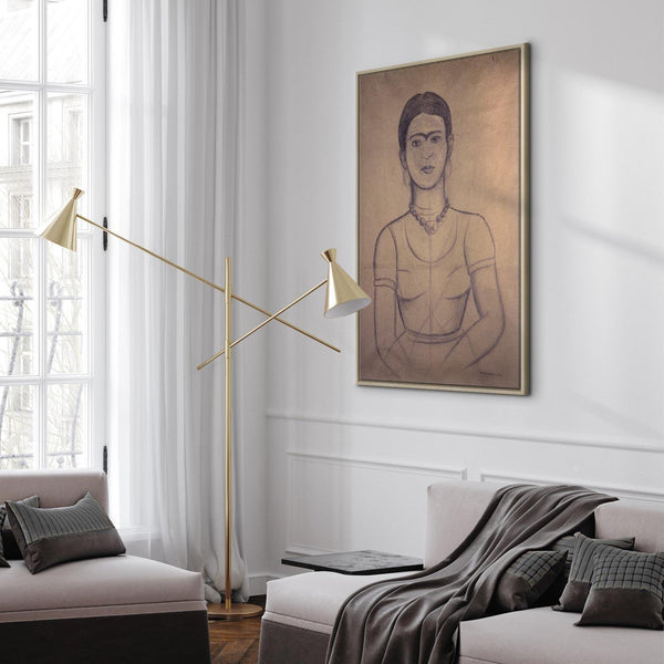 Quadro - Frida Kahlo – Self-Portrait, 1929 (charcoal drawing)