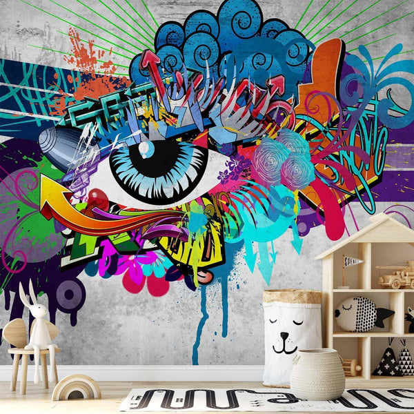 Carta da parati - Graffiti eye