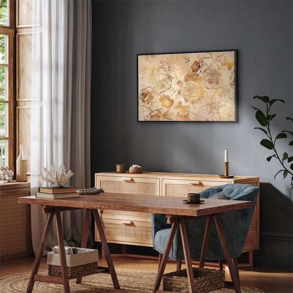 Quadro - Golden Mosaic of Nature (1 Part) Wide