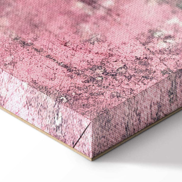 Quadro - Figure on Pink Background (1-part) - Female Silhouette in Marble