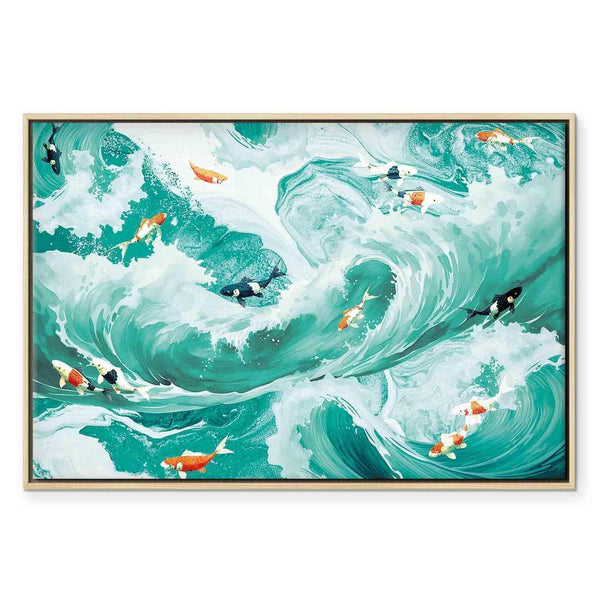 Quadro - Fish and waves
