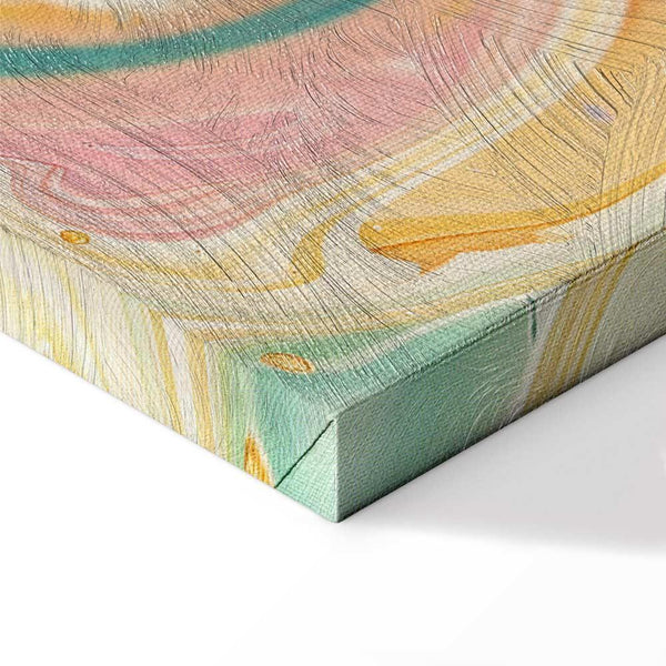 Quadro - Colorful Chaos - Dynamic Shapes in Shades of Pink Yellow and Blue