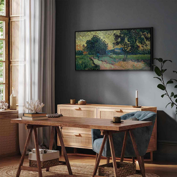 Quadro - Vincent Van Gogh – Landscape with the Chateau of Auvers at Sunset