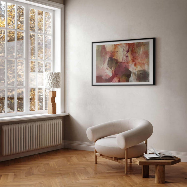 Poster - Spring Composition - glimmers and forms in watercolor technique