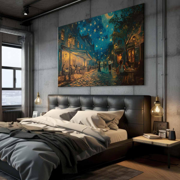 Quadro XXL - Paris street - painting inspired by the style of Vincent van Gogh