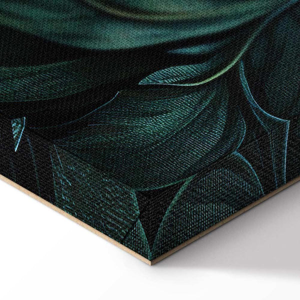 Quadro - Dark Green Victorian Leaves: Botanical Carved Composition