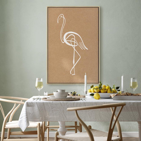 Quadro - White Flamingo (1 Part) Vertical