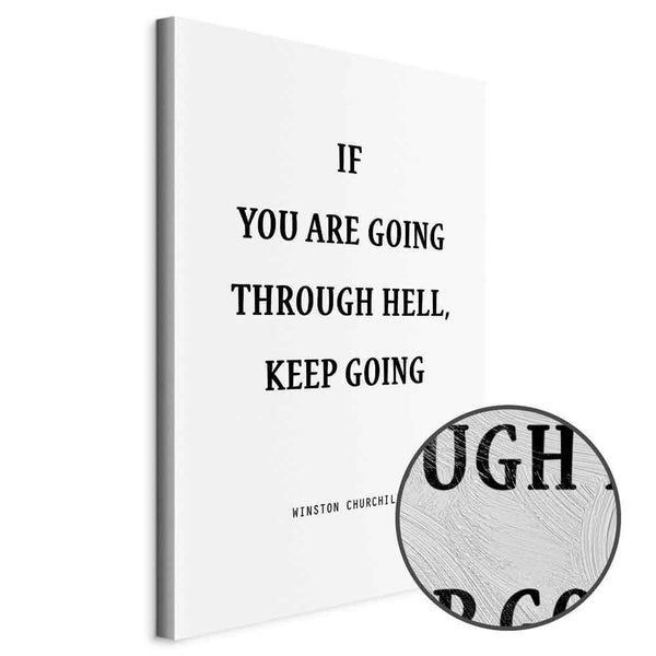 Quadro - Power of Words (1-part) - Winston Churchill's Motivational Quote