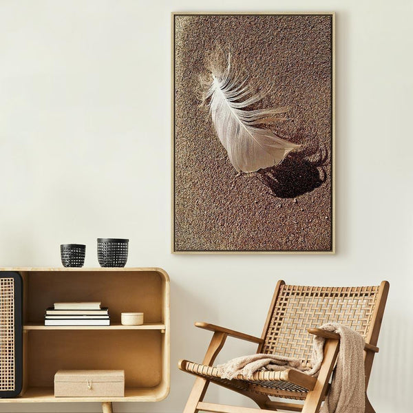 Quadro - Feather on the Sand (1 Part) Vertical