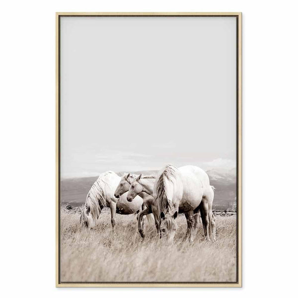 Quadro - White Horses (1 Part) Vertical