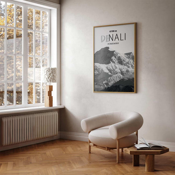Poster - Majestic mountain peak Denali mountain crown mountain landscape