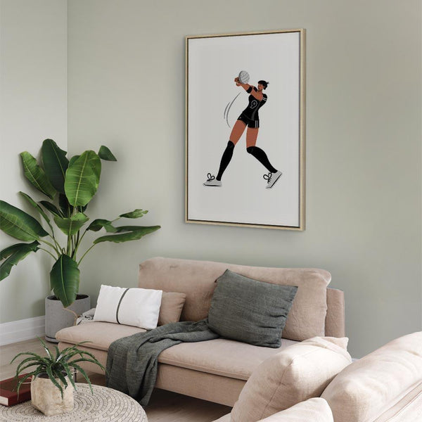 Quadro - Female Volleyball Player Illustration