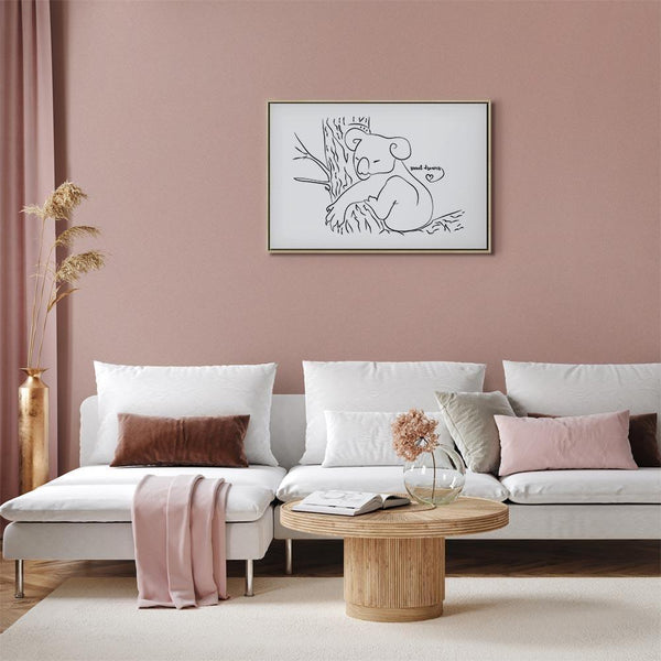 Quadro - Quiet Charm of Nature (1-part) - Sleeping Koala in Black and White