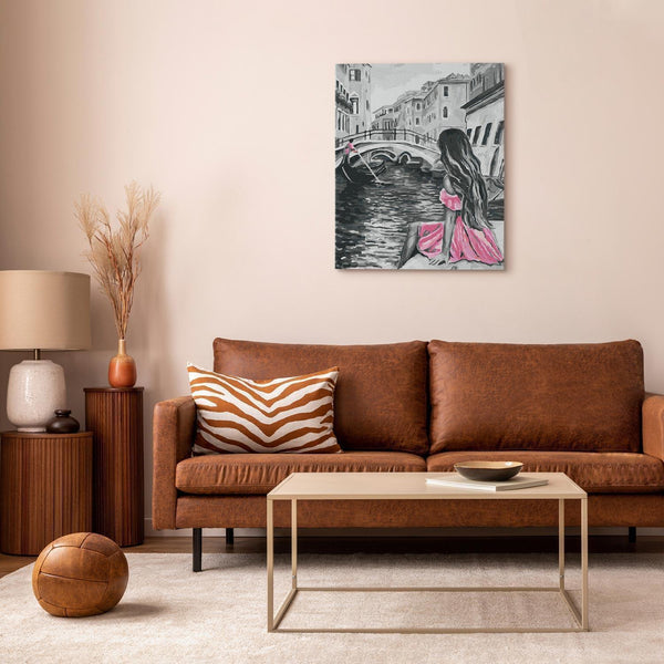 Quadro fai da te - Venice (A Girl In A Pink Dress)