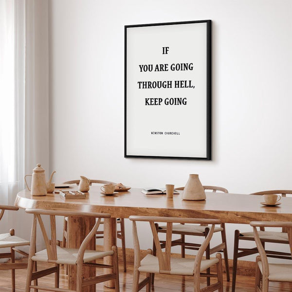 Quadro - Power of Words (1-part) - Winston Churchill's Motivational Quote