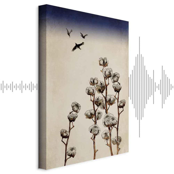 Quadro - Cotton Branches (1 Part) Vertical
