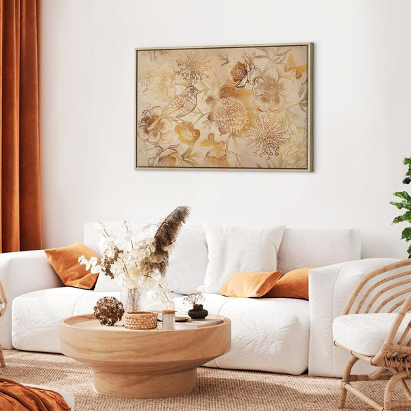 Quadro - Golden Mosaic of Nature (1 Part) Wide