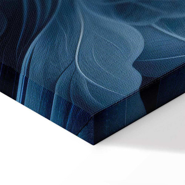 Quadro - Abstract Ornaments Dark Blue Victorian Leaves