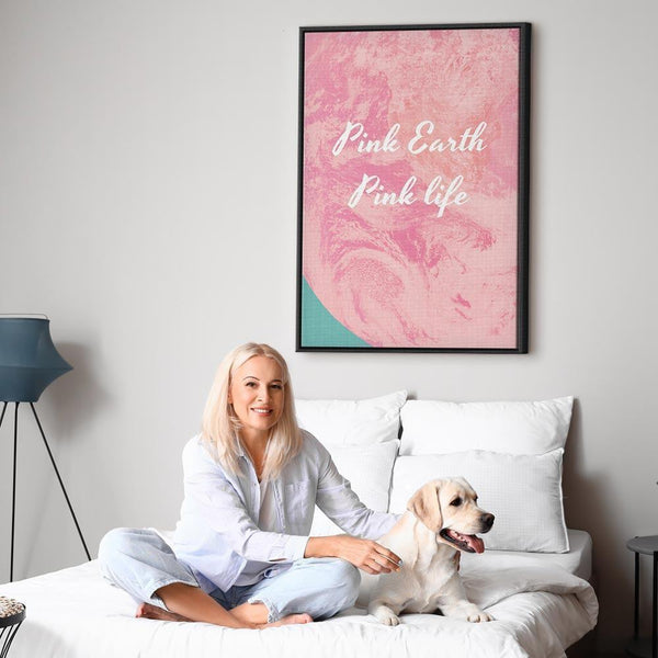 Quadro - Pink Earth, Pink Life (1 Part) Vertical