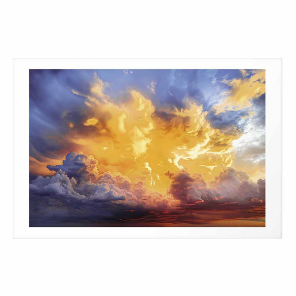 Poster - Beautiful Sunset - clouds in warm shades
