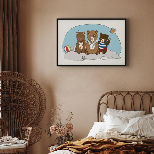 Quadro - Teddy Bears on the Beach (1 Part) Wide