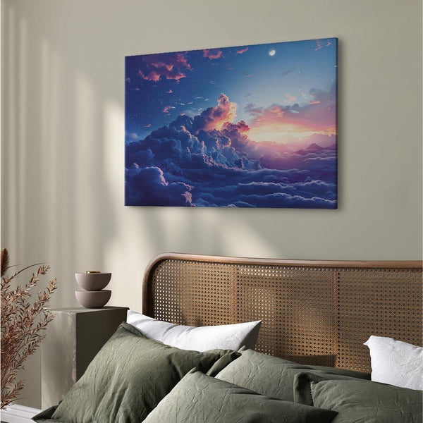 Quadro - Night Concert in the Mountains: Clouds Illuminated by the Last Rays of the Sun