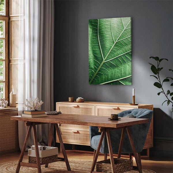 Quadro - Malachite Leaf (1 Part) Vertical