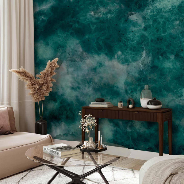 Carta da parati - Malachite respite - modernist abstract background with texture