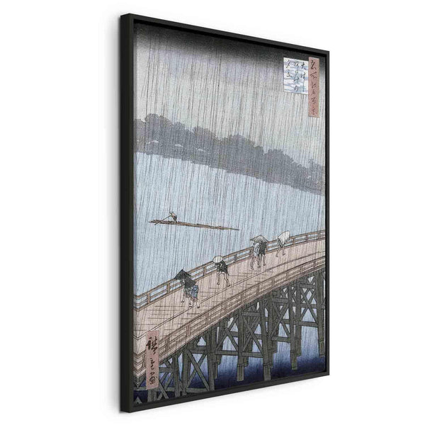 Quadro - Utagawa Hiroshige – Sudden Shower over Shin-Ohashi Bridge and Atake