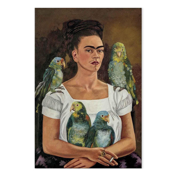 Quadro - Frida Kahlo – Me and My Parrots