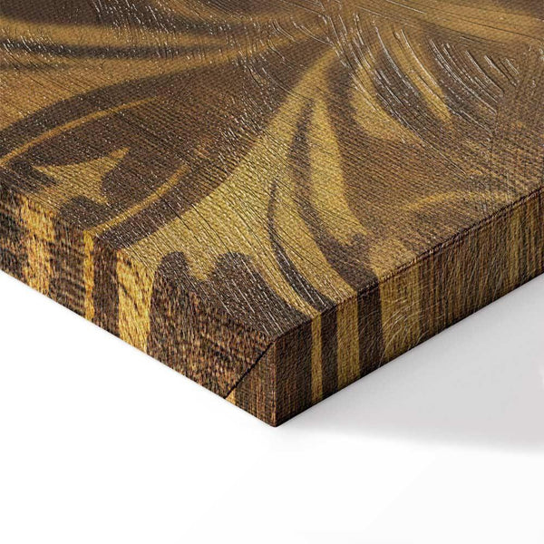 Quadro - Baroque Ornaments in Patinated Gold and Browns: Retro Motif