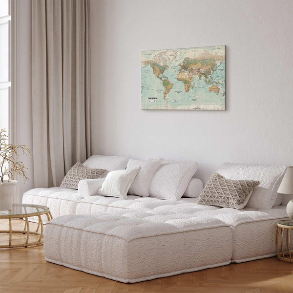 Quadro - World Map: Beautiful World