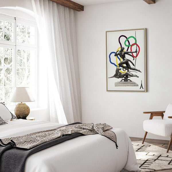 Quadro - Woman With Dog - Illustration