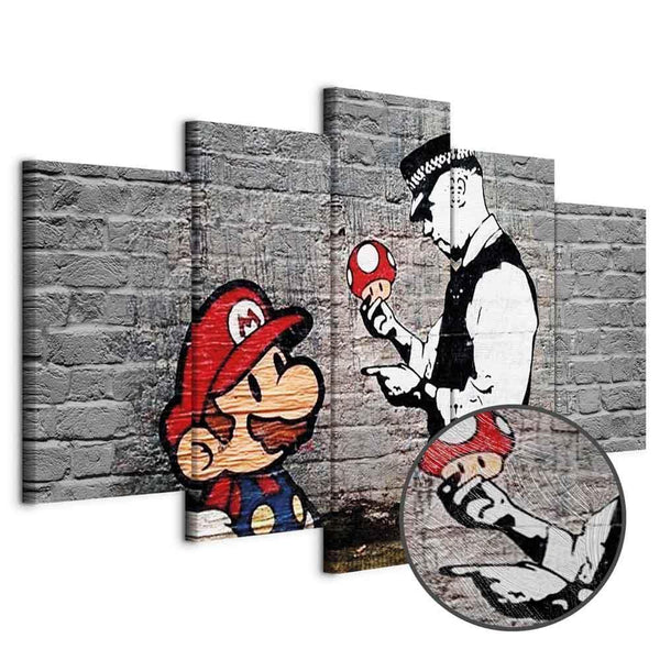 Quadro - Super Mario Mushroom Cop (Banksy)