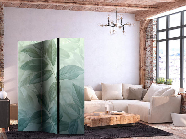 Paravento - Large Leaves in Green-Mint Shades - Botanical Motif