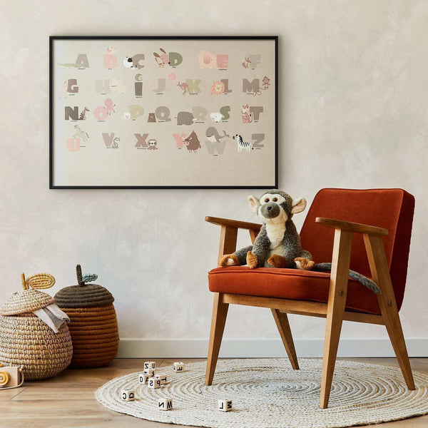 Poster - Beige Alphabet