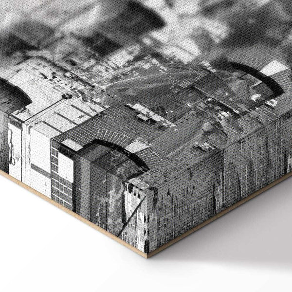 Quadro - New York City Collage (5 Parts) Wide Black and White