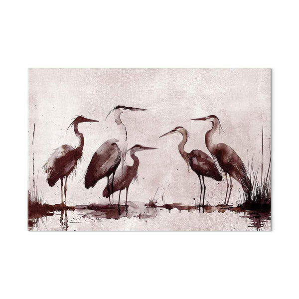 Quadro XXL - Herons painted with ink