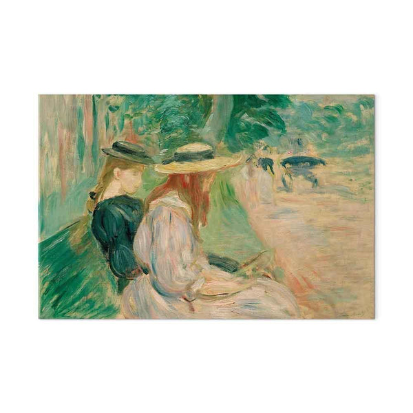 Quadro - Berthe Morisot – Sur un banc de Bois de Boulogne