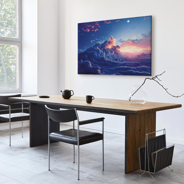 Quadro - Night Concert in the Mountains: Clouds Illuminated by the Last Rays of the Sun