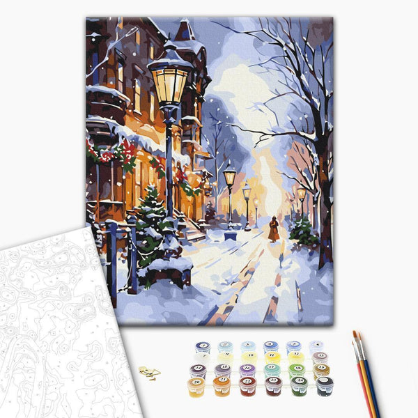 Quadro fai da te - The glow of lanterns in winter