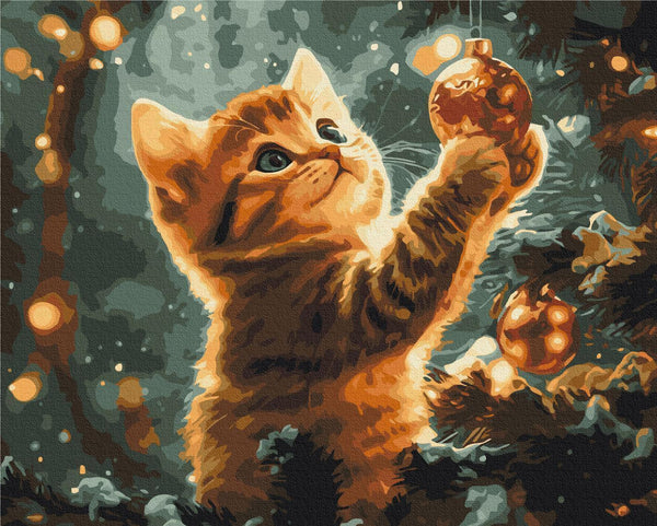 Quadro fai da te - Christmas kitten