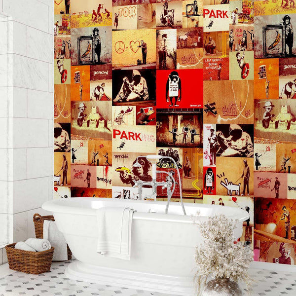 Tappezzeria murale - Collage - Banksy