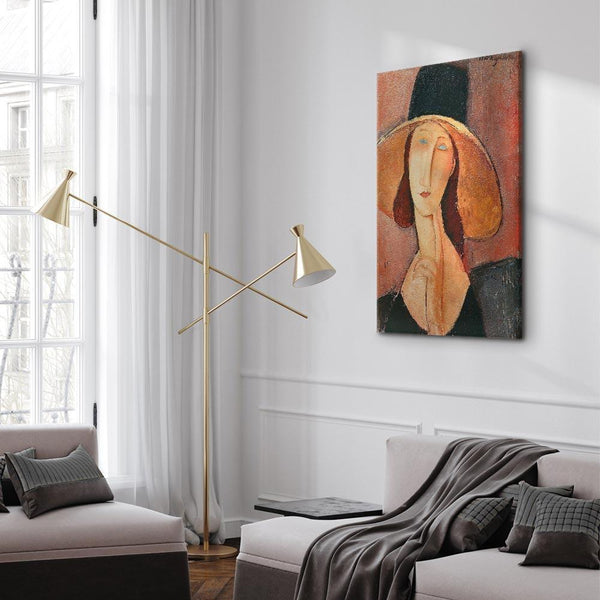 Quadro - Amedeo Modigliani – Portrait of Jeanne Hebuterne in a Large Hat