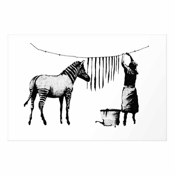 Poster - Banksy: Zebra Washing