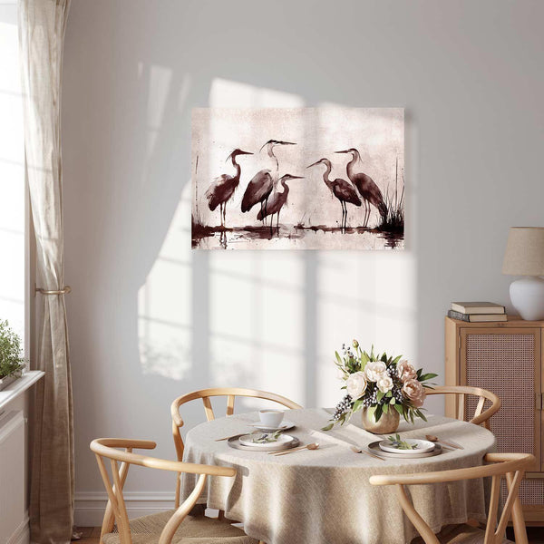Quadro - Herons painted with ink