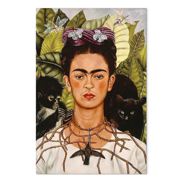 Quadro - Frida Kahlo – Self-Portrait with Thorn Necklace and Hummingbird