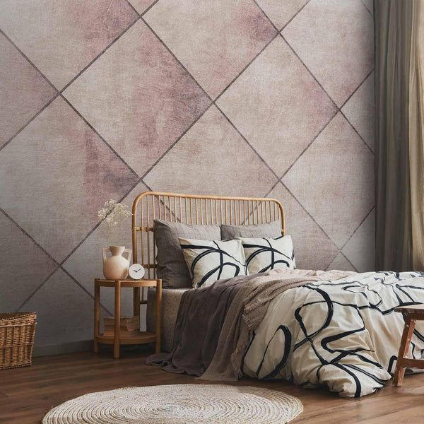 Carta da parati - Perfect cuts - geometric symmetrical tiled pattern with pattern