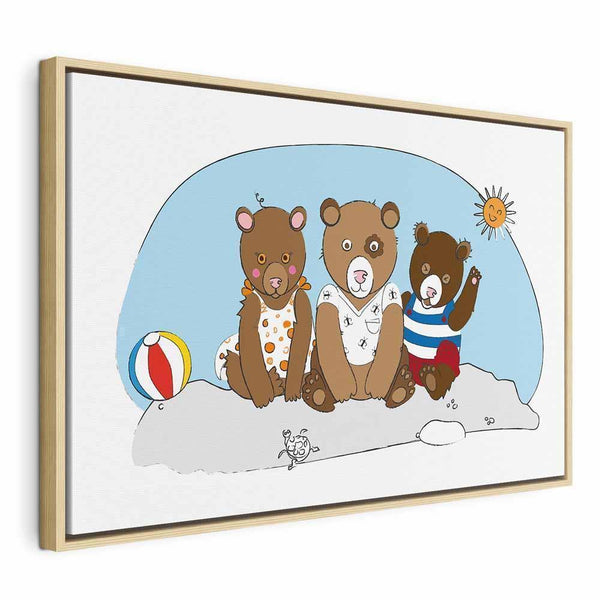 Quadro - Teddy Bears on the Beach (1 Part) Wide
